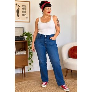 Lane Bryant Jeans Size 26 Tighter Tummy High Rise Straight Flex Magic Dark Wash